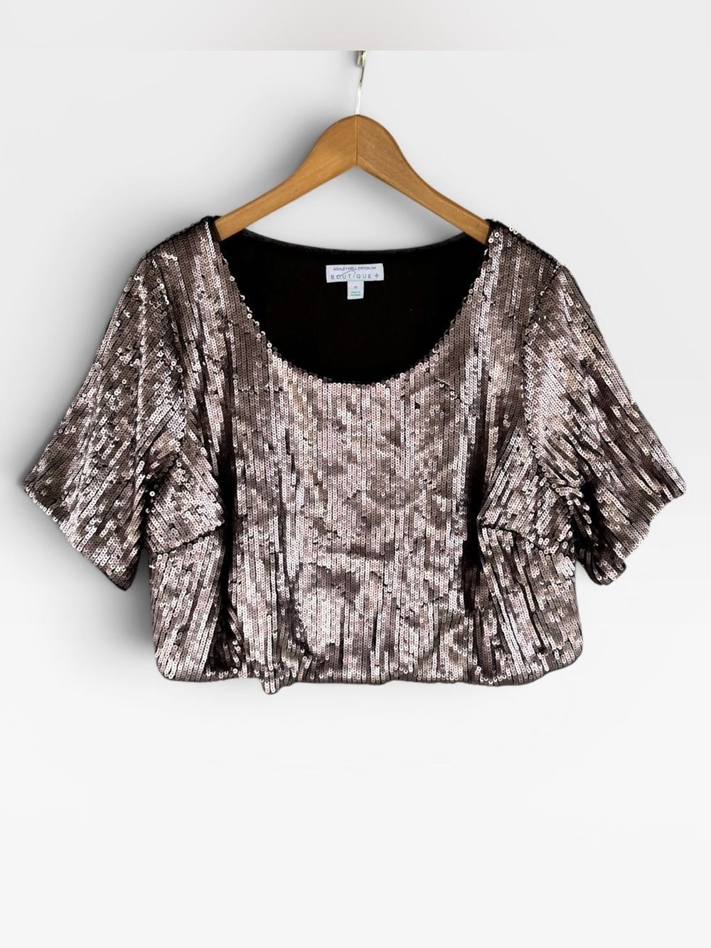 🎉5 for $45🎉 Boutique sequin top blouse shirt size 1X